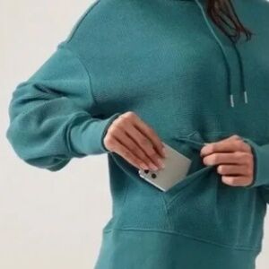 Athleta Blue Balance Waffle Hoodie XS